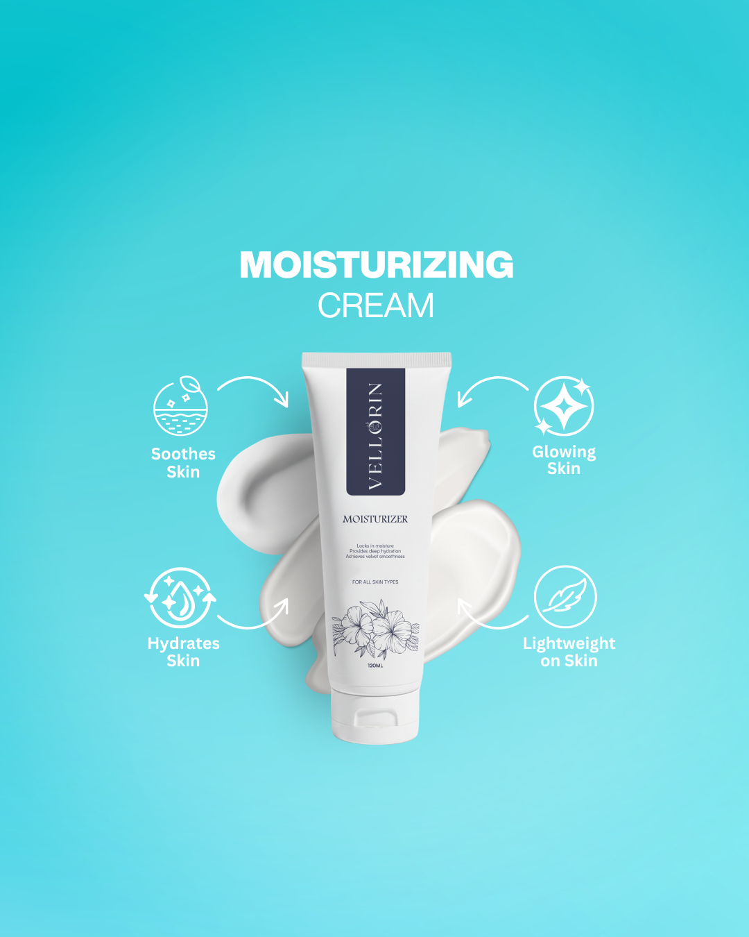Vellorin moisturizing cream for hydrated, glowing and lightweight skin